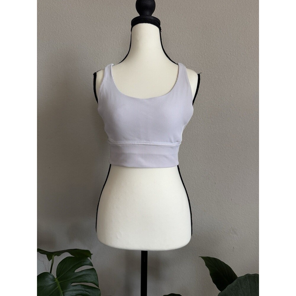 Lululemon Energy Bra Longline Ribbed Luxtreme Strappy Cross Back Size 8